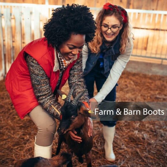 Women's Yellow Chickens Print Waterproof Mid Calf Rubber Comfort Insole Boot - Picture 3 of 7